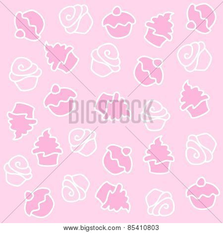 Cupcake Seamless Pattern