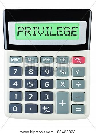 Calculator With Privilege