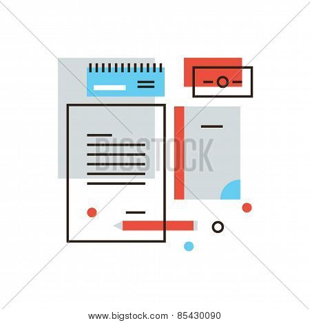Branding Identity Flat Line Icon Concept