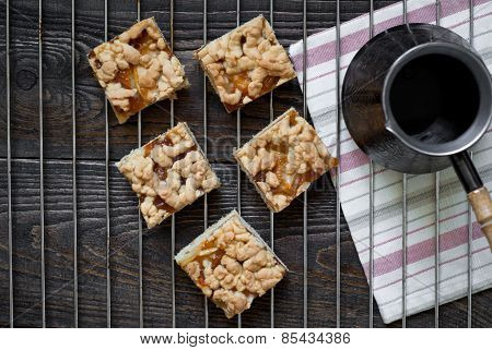 Pie With Apples And Apricot Jam