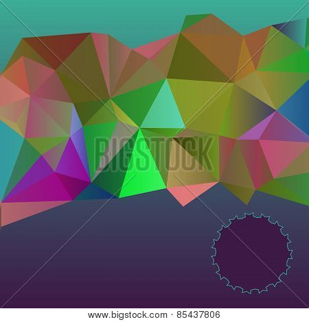 Fantasy Background With Colored Triangles