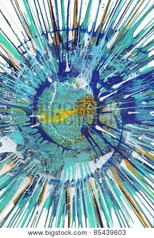 Abstract expressionism painting - Gold Fish