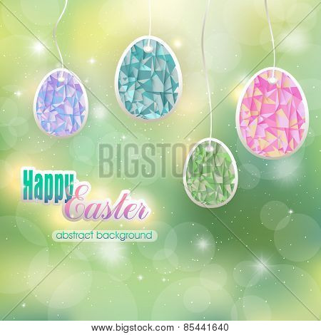 abstract spring day Easter with Easter eggs