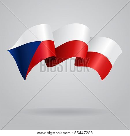 Czech waving Flag. Vector illustration