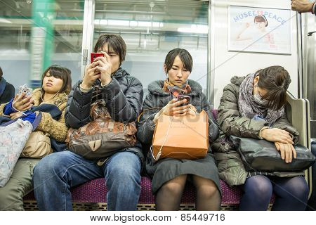 People In Tokyo Subway