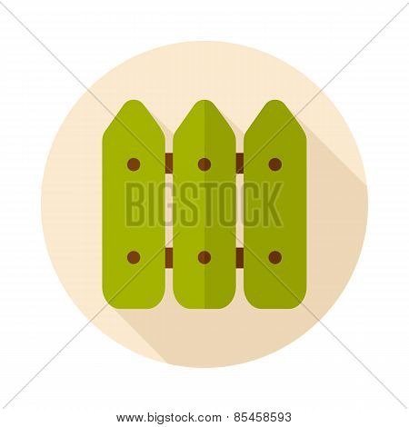 Fence Flat Icon With Long Shadow