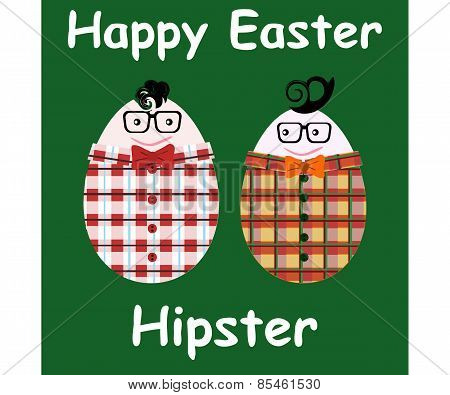Easter Greeting Hipster Card