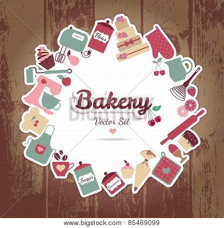 Bakery and sweets abstract illustration