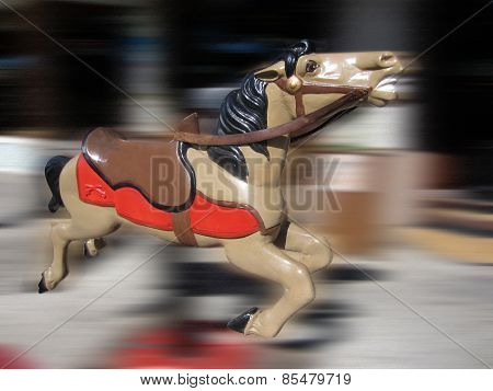 Old fashioned child's horse ride
