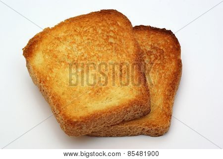Isolated Bread Croutons