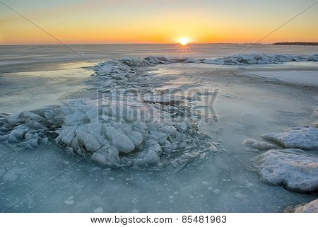 Winter ice landscape.