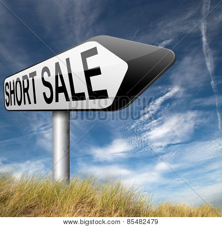 short sale reduced prices sales banner mortgage foreclosure and house reposession 
