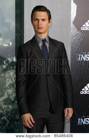 NEW YORK-MAR 16: Actor Ansel Elgort attends the U.S. premiere of 