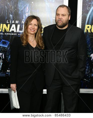 NEW YORK-MAR 9: Actors Carin van der Donk (L) and Vincent D'Onofrio attend the premiere of 
