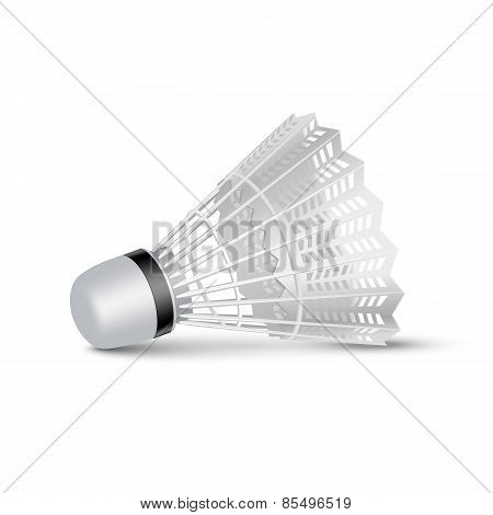 Vector Badminton Shuttlecock Isolated on White
