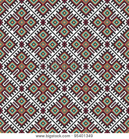 seamless embroidered good like handmade cross-stitch ethnic Ukraine pattern