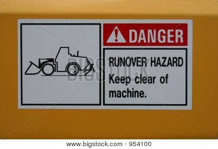 เครื่องหมายอันตราย Runover