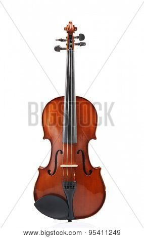 Classical violin isolated on white