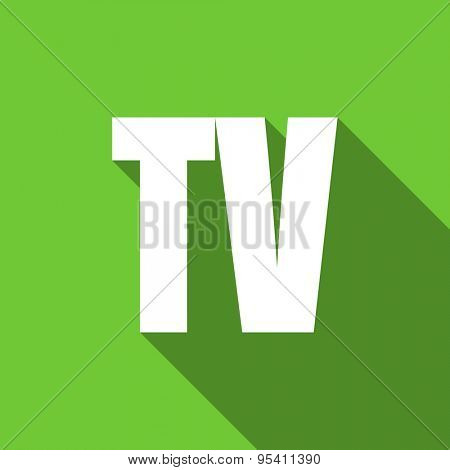 tv flat icon television sign original modern design flat icon for web and mobile app with long shadow 