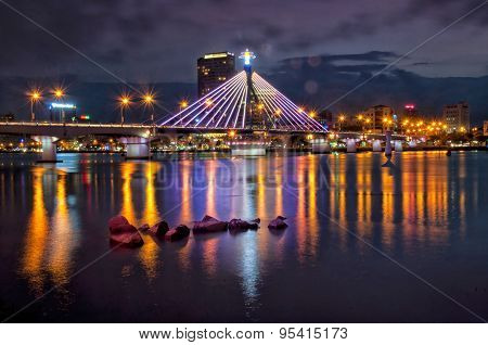 Danang city at night