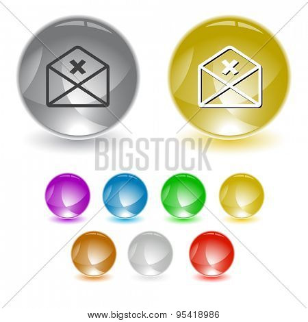mail cancel. Vector interface element.
