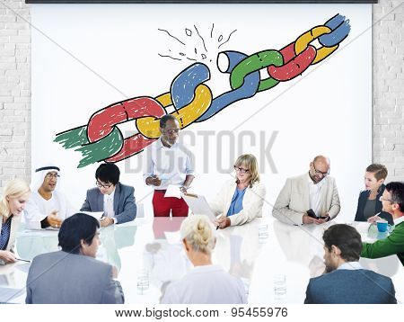 Chain Broken Stress Pressure Freedom Concept