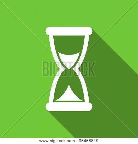 time flat icon hourglass sign original modern design flat icon for web and mobile app with long shadow 