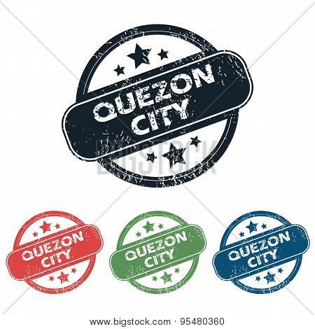 Round Quezon City stamp set