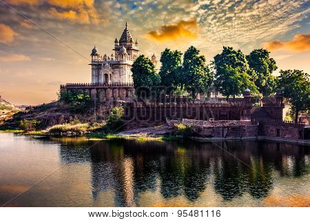 Jaswanth Thada mausoleum on sunset, Jodhpur, Rajasthan, India