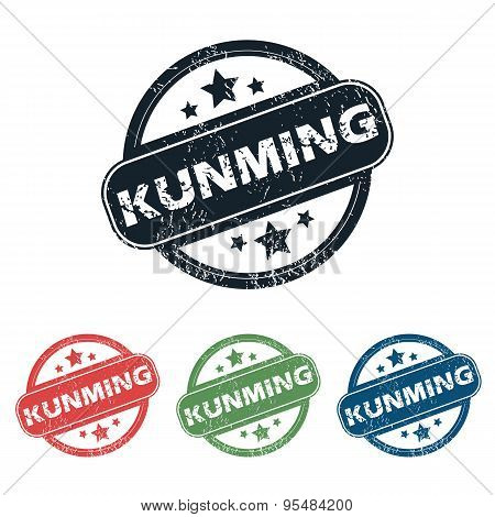 Round Kunming city stamp set