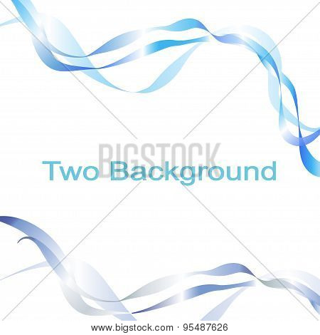Two abstract blue wave