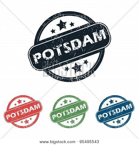 Round Potsdam city stamp set