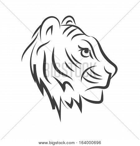 Tiger Icon Ilogo Solated On A White Background Animal Eps 10