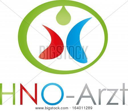 Neck, nose, ear doctor logo, doctor and medical practice logo