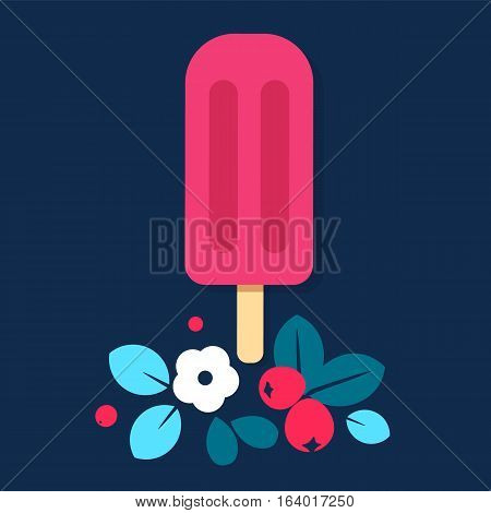 Ice cream vector creative illustration modern composition isolated color design