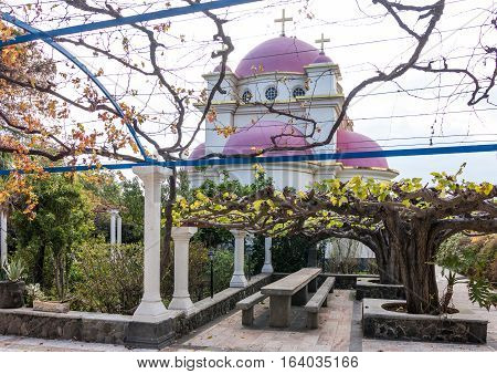 Greek Orthodox monastery of the twelve apostles in Capernaum (Cafarnaum).
