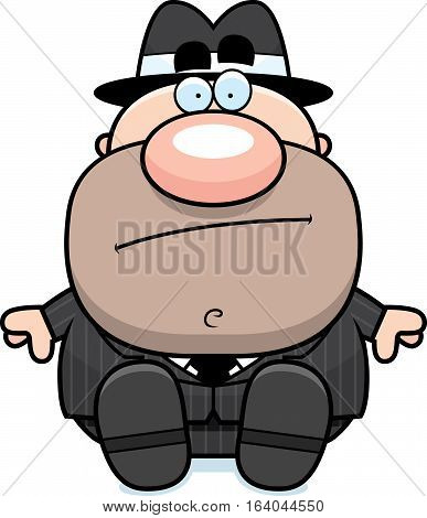 Cartoon Mobster Sitting