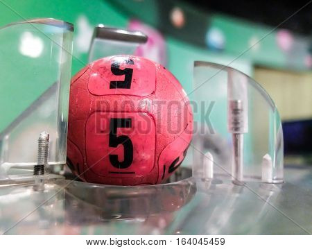 Lottery Balls During Extraction
