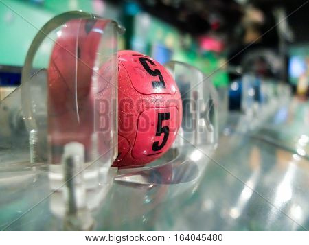 Lottery Balls During Extraction