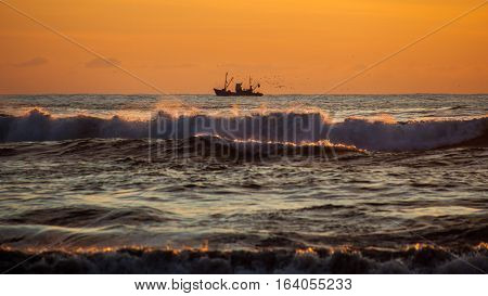 Seiner On A Black Sea, Poti, Georgia