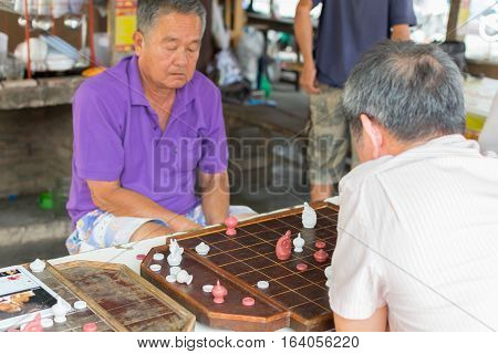 Thai Chess Game In Chanthaboon Old Town