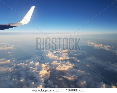in flight over Sardinia - trip - civil aviation
