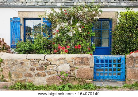 Old Building in Brittany near Ploumanach France.