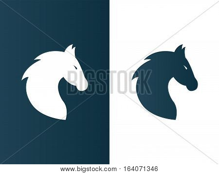 Business horse logo for company, firm - isolated vector illustration