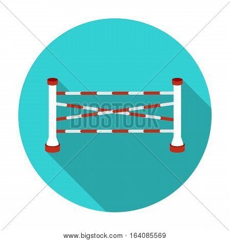 Equestrian barrier icon in flat design isolated on white background. Hippodrome and horse symbol stock vector illustration.