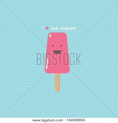 Pink Popsicle Ice Cream Kawaii Cute Dessert Sweet