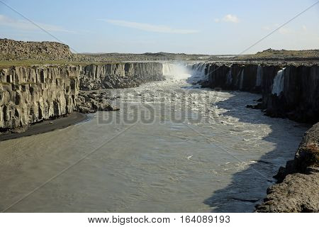 The fantastic Selfoss Waterfall in Iceland. Europe