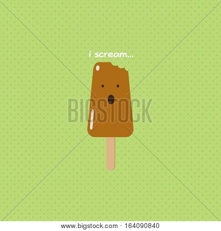 Brown Popsicle Ice Cream Kawaii Cute Dessert Sweet