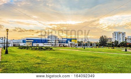 BELGOROD RUSSIA - JULY 04 2016: Training and Sports Complex Svetlana Khorkina (Belgorod State University). Walkup campus.