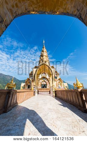 Pagoda At Phasornkaew Temple. Khao Kho, Phetchabun, Thailand.